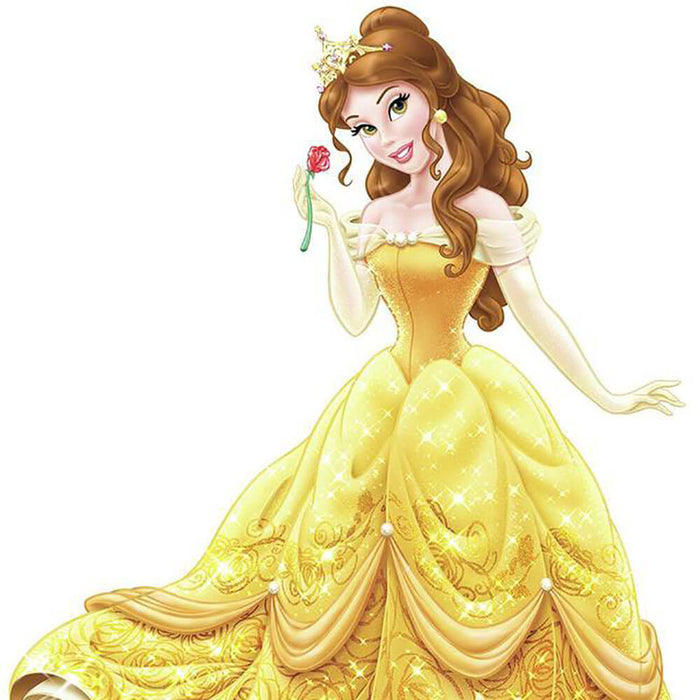 Belle Giant Wall Decal w/Glitter Assembled