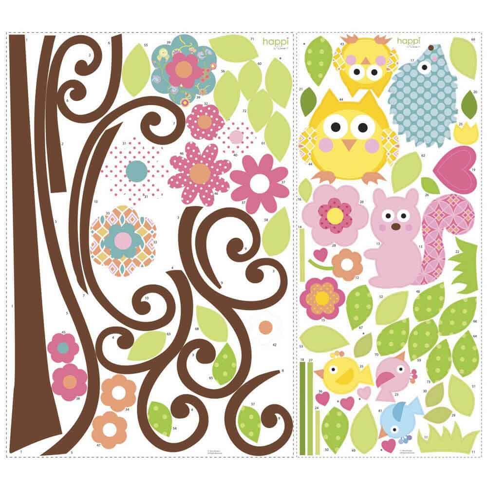 Scroll Tree Wall Decals Printed | Wallhogs