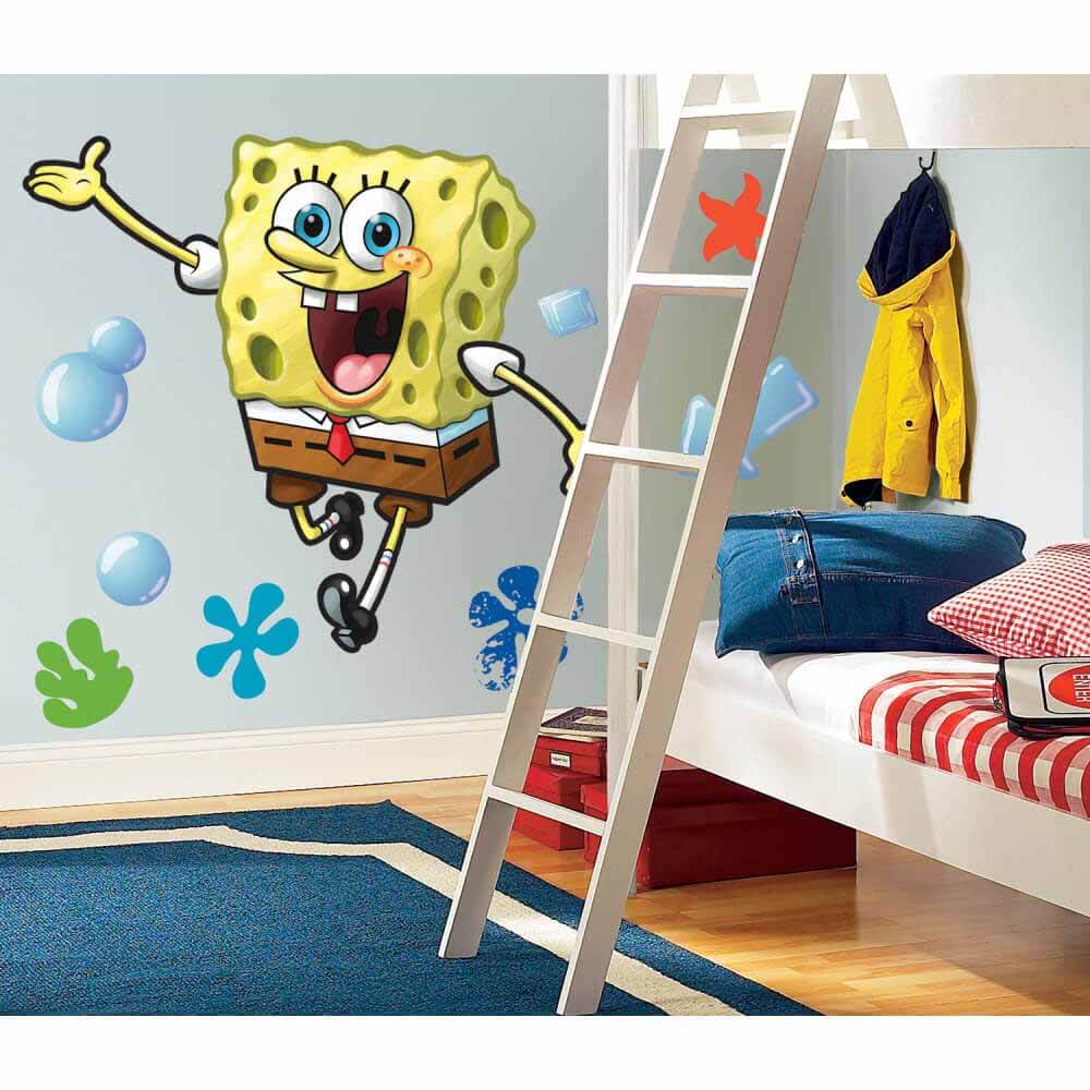 Spongebob Squarepants Wall Decal Installed | Wallhogs