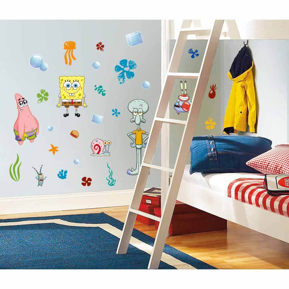 Spongebob Wall Decals Installed | Wallhogs