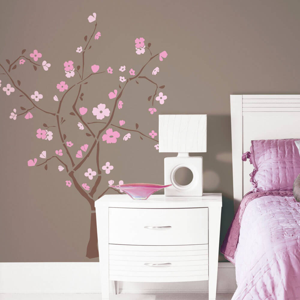 Spring Blossom Tree Wall Decal Installed