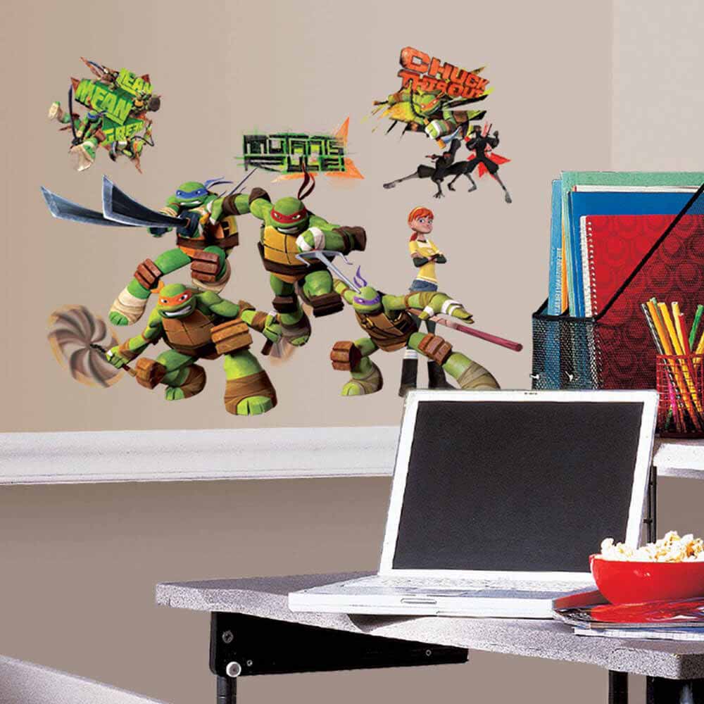 Teenage Mutant Ninja Turtles Wall Decals Installed