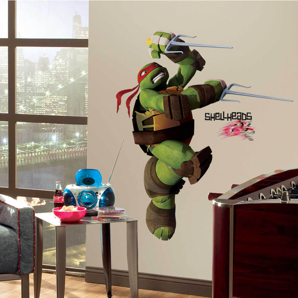 TMNT Raphael Wall Decal Installed | Wallhogs