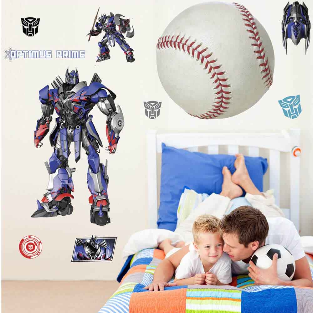 Age of Extinction Optimus Prime Wall Decals Installed