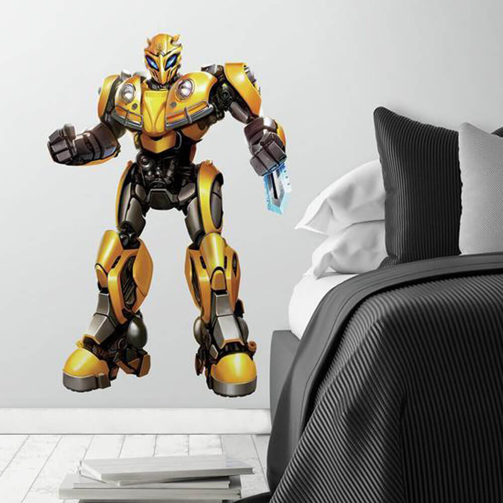 Transformers Bumblebee Giant Wall Decal Installed