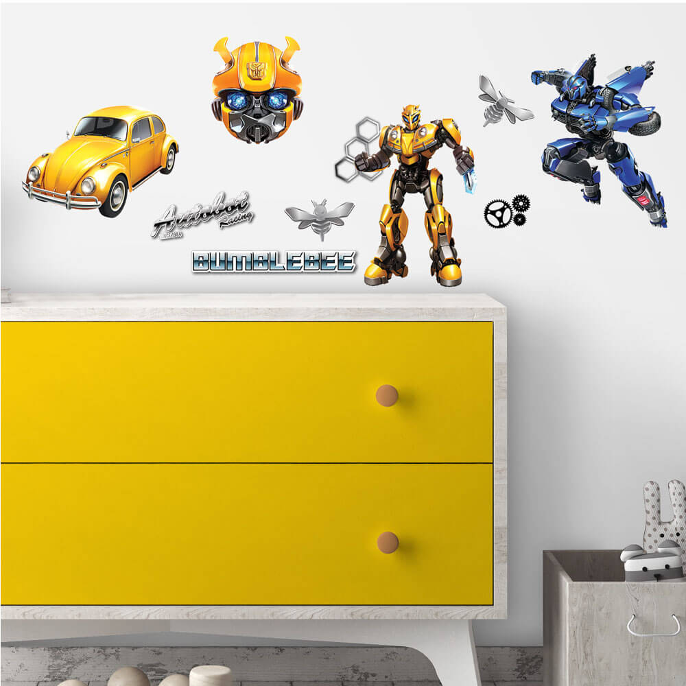 Transformers Bumblebee Wall Decals Installed