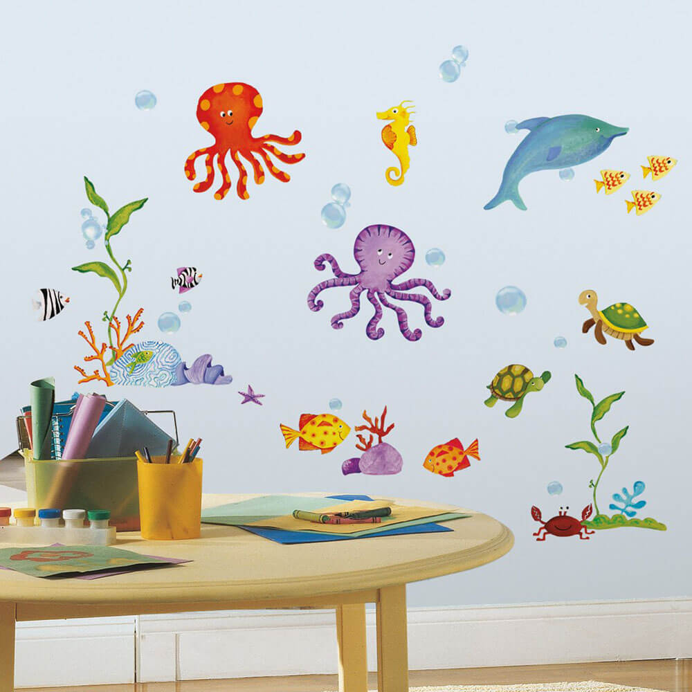 Under the Sea Wall Decals Installed | Wallhogs