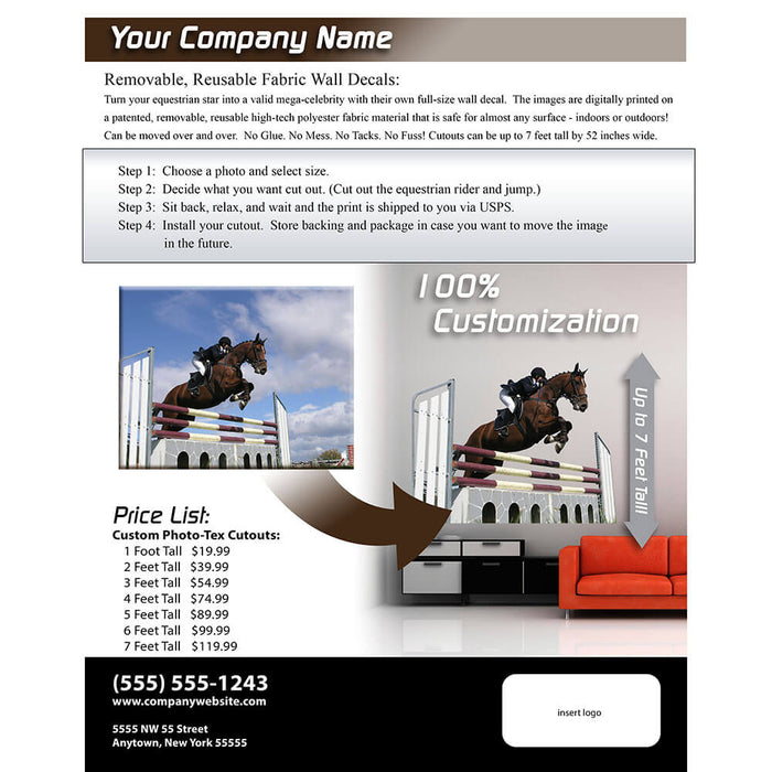 Wallhogs Downloadable Equestrian Decal Sales Sheet