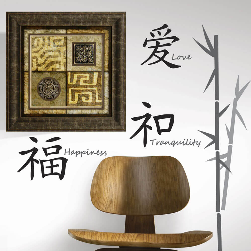 Artifact MudCloth Light Framed Art Installed Above Chair in Sitting Area