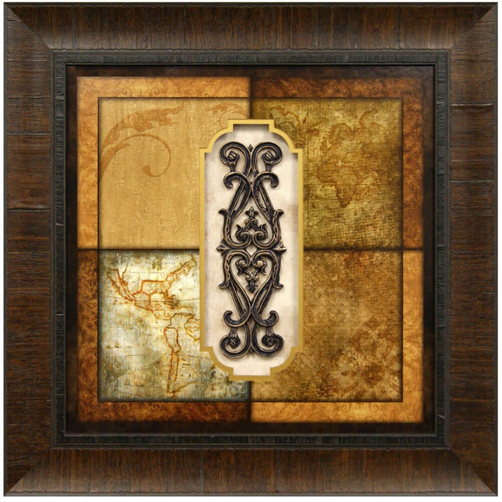 Artifact Map Framed Art 