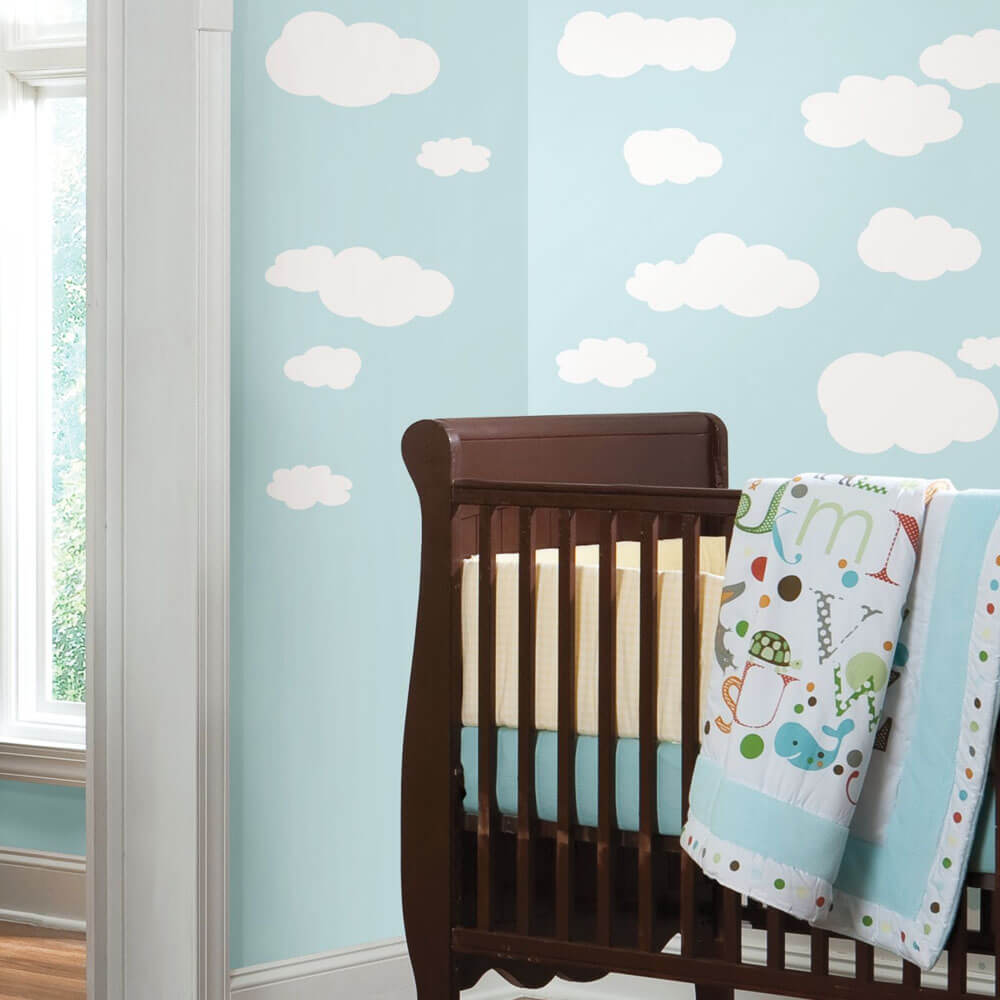 White Cloud Wall Decals Installed | Wallhogs