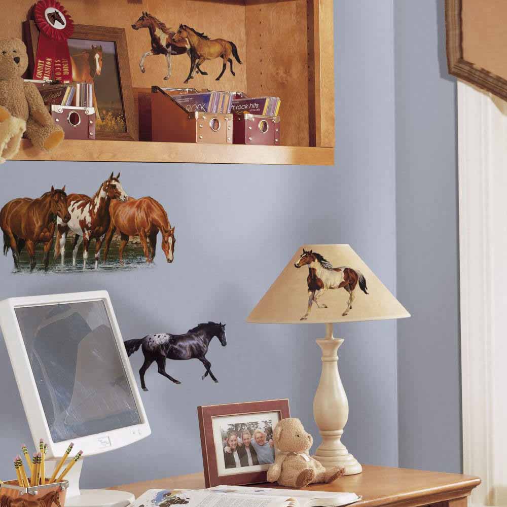 Wild Horses Wall Decals Installed | Wallhogs