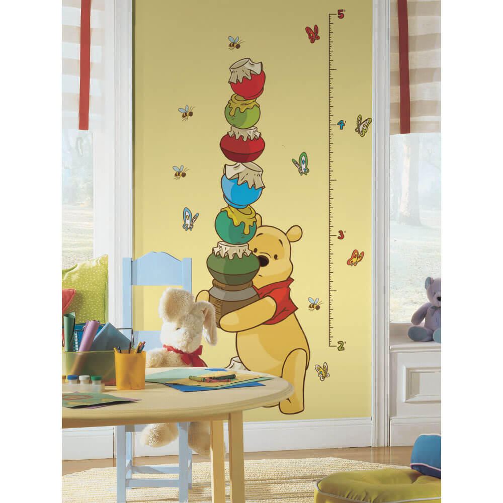 Pooh Wall Decal Growth Chart Assembled