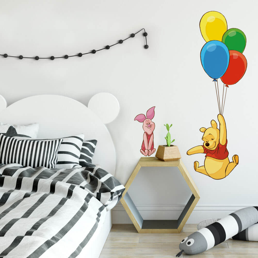Pooh & Piglet Wall Decals Installed | Wallhogs