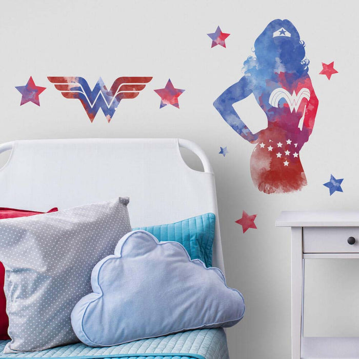 Wonder Woman Watercolor Wall Decals Installed