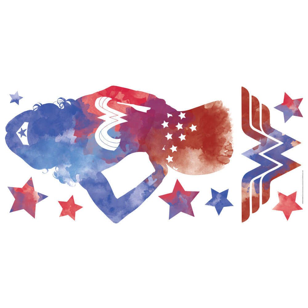 Wonder Woman Watercolor Wall Decals Printed