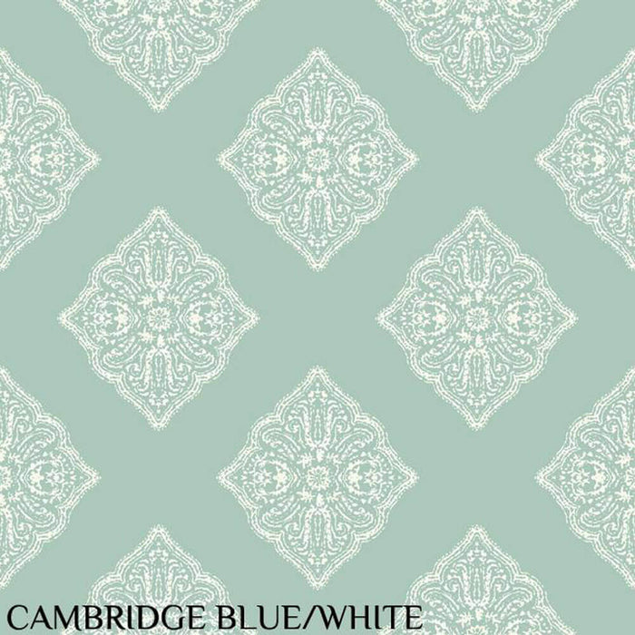 Ashford House Cambridge Blue & White Henna Tile Wallpaper