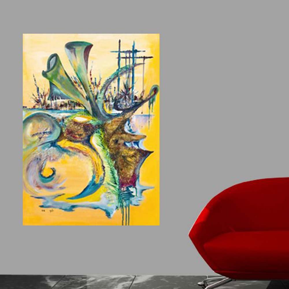Yosi Amir XVII Art Glossy Poster Installed | Wallhogs