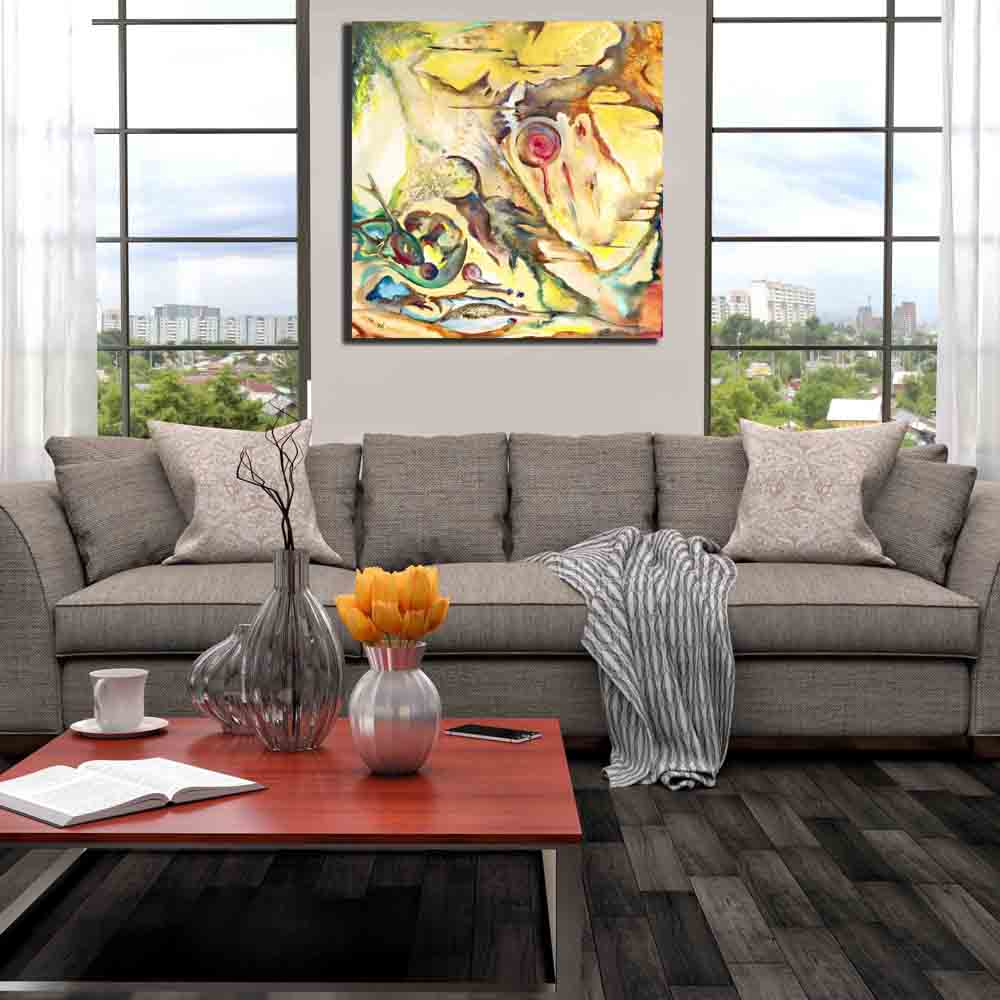 Yosi Amir XXXI Fine Art Canvas Print Installed | Wallhogs