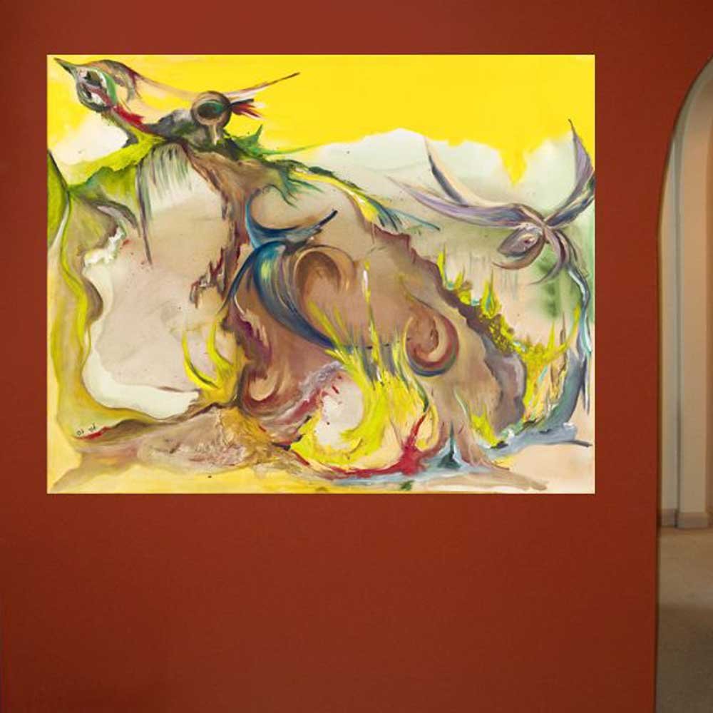 Yosi Amir XL Art Wall Decal Installed | Wallhogs