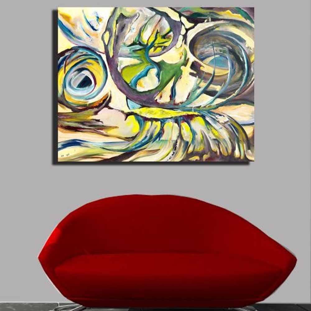 Yosi Amir XLIII Fine Art Canvas Print Installed | Wallhogs