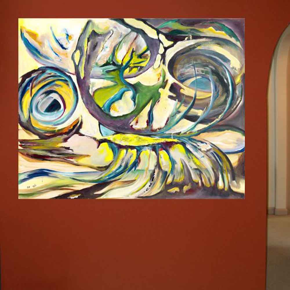 Yosi Amir XLIII Art Wall Decal Installed | Wallhogs