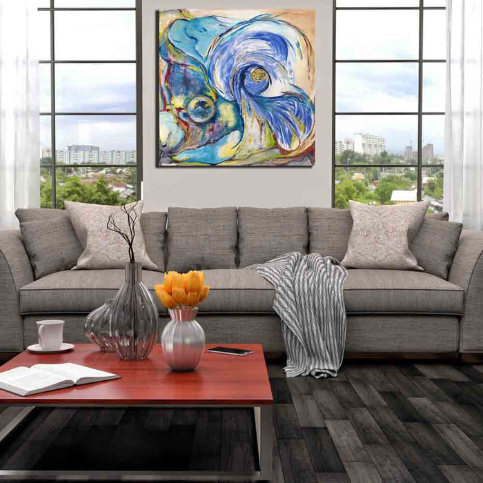 Yosi Amir LIV Fine Art Canvas Installed | Wallhogs