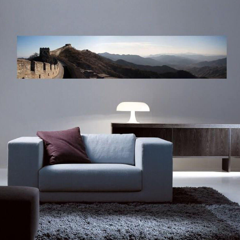 Great Wall, Great Mountains Panoramic Gloss Poster Installed | Wallhogs