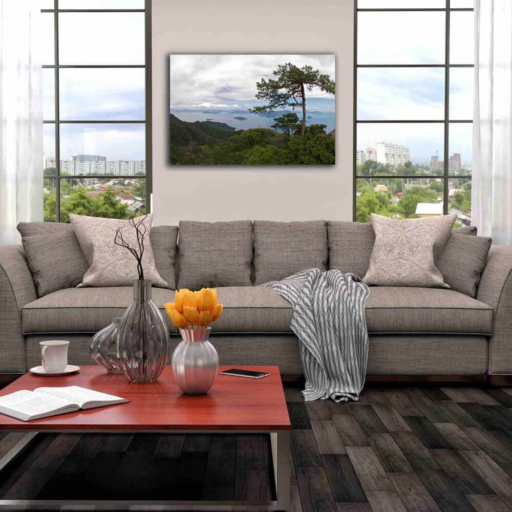 Island Hideaway Canvas Print Installed | Wallhogs