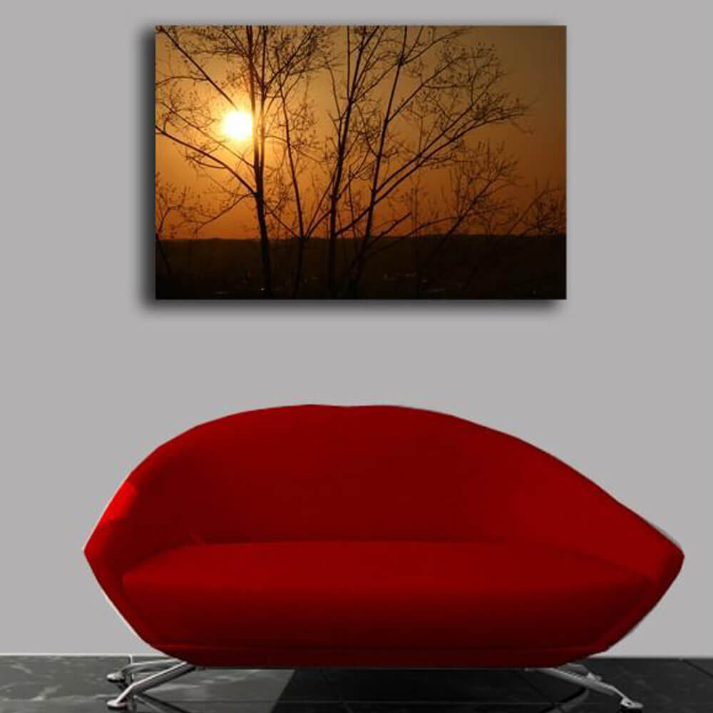 Sunset Canvas Print Installed | Wallhogs