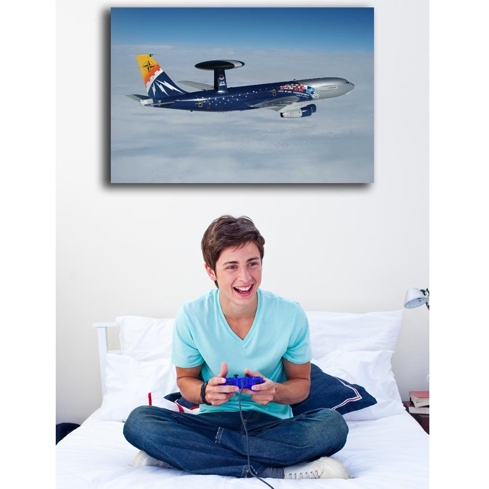 Radar Plane Canvas Print Installed | Wallhogs