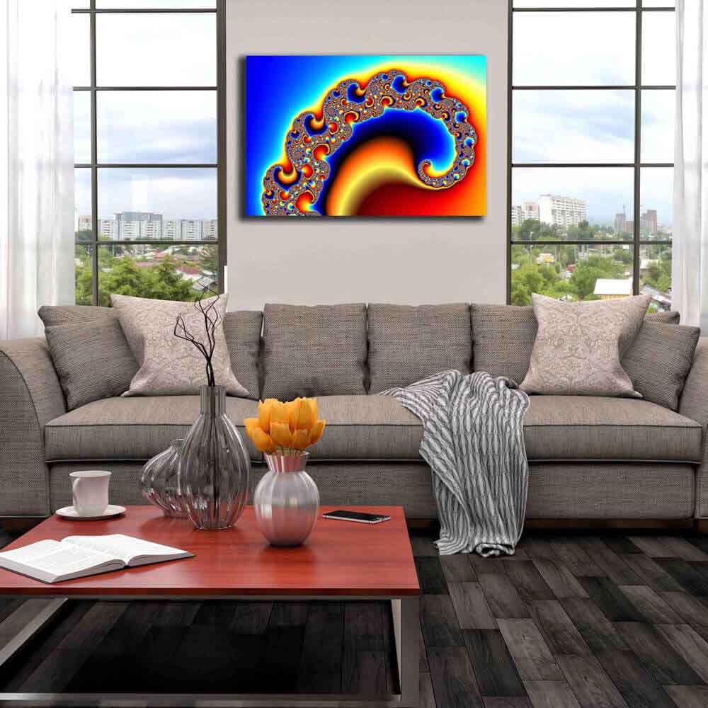 Dencat Fractal Art Canvas Print Installed | Wallhogs