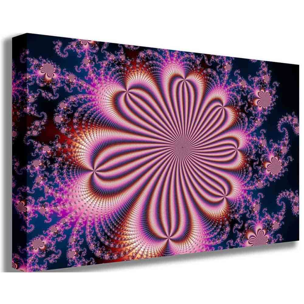 Flower Fractal Art Canvas Printed | Wallhogs