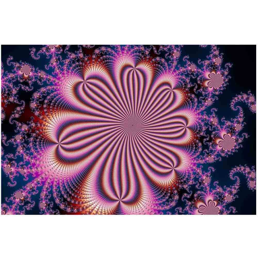 Flower Fractal Art Gloss Poster Printed | Wallhogs