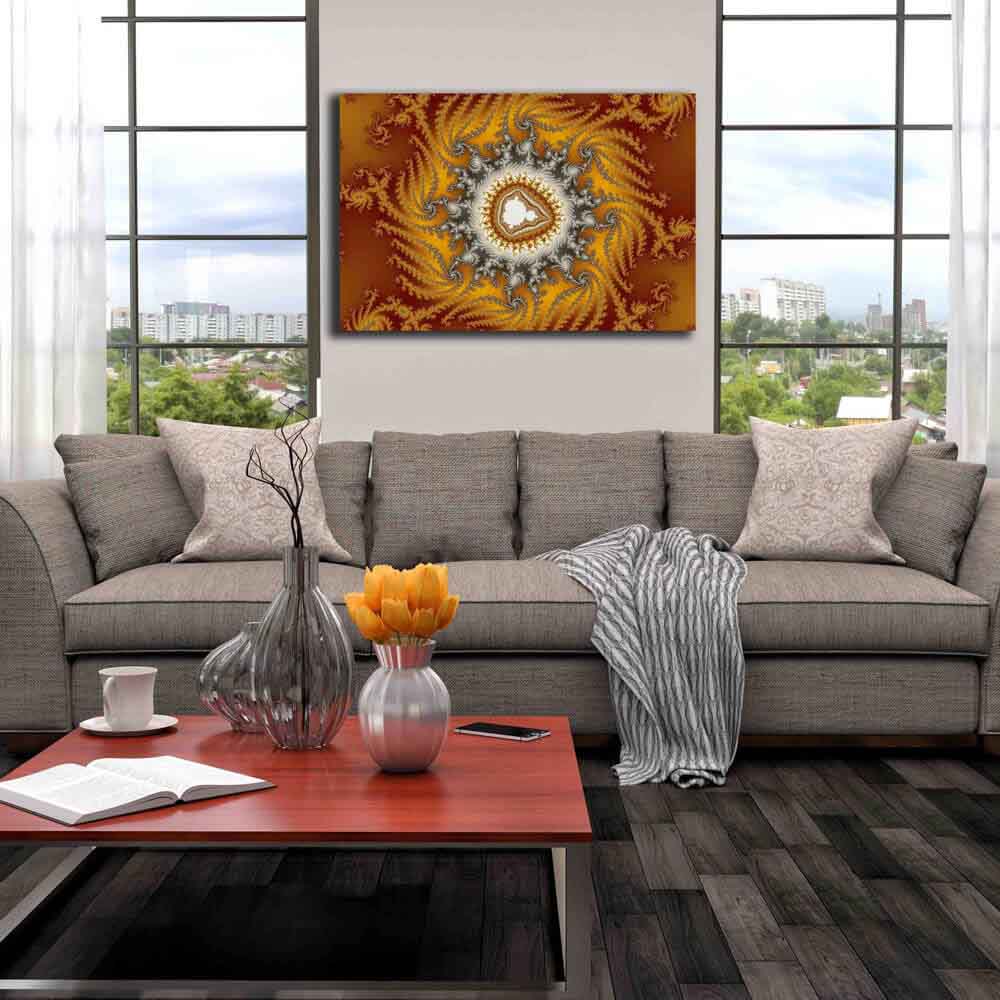 Fur Fractal Art Canvas Print Installed | Wallhogs