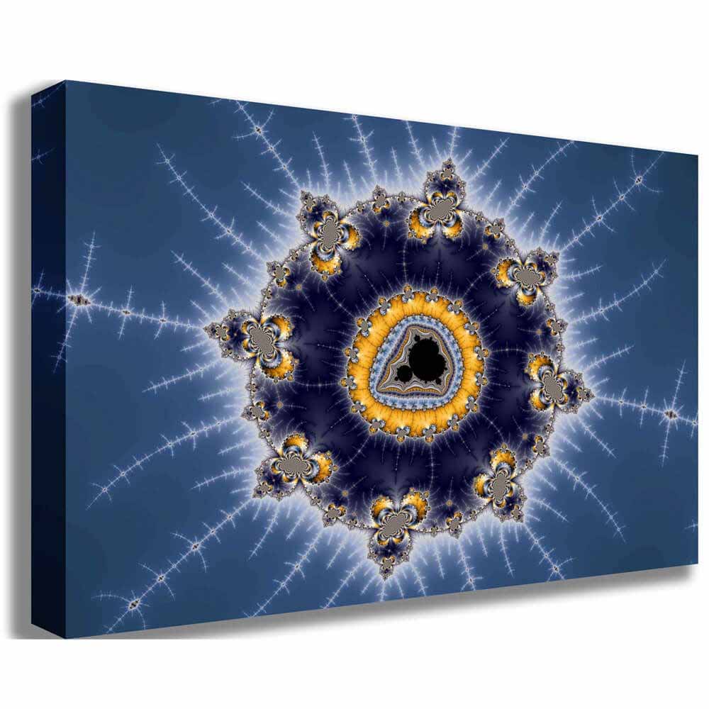 Golden Mandelbrot Fractal Art Canvas Printed | Wallhogs