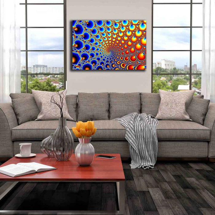 Hypnotic Portal Fractal Art Canvas Print Installed | Wallhogs