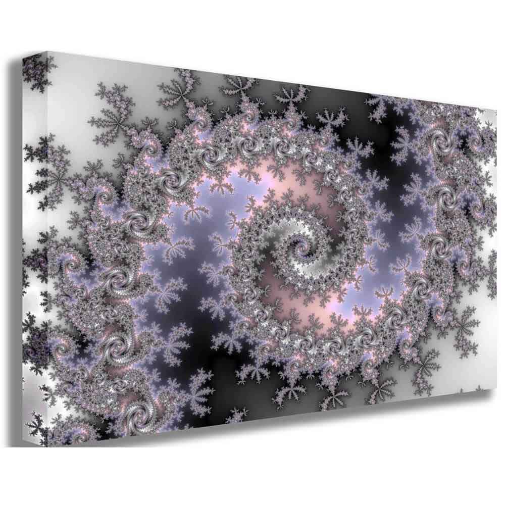 Ice Swirl Fractal Art Canvas Printed | Wallhogs