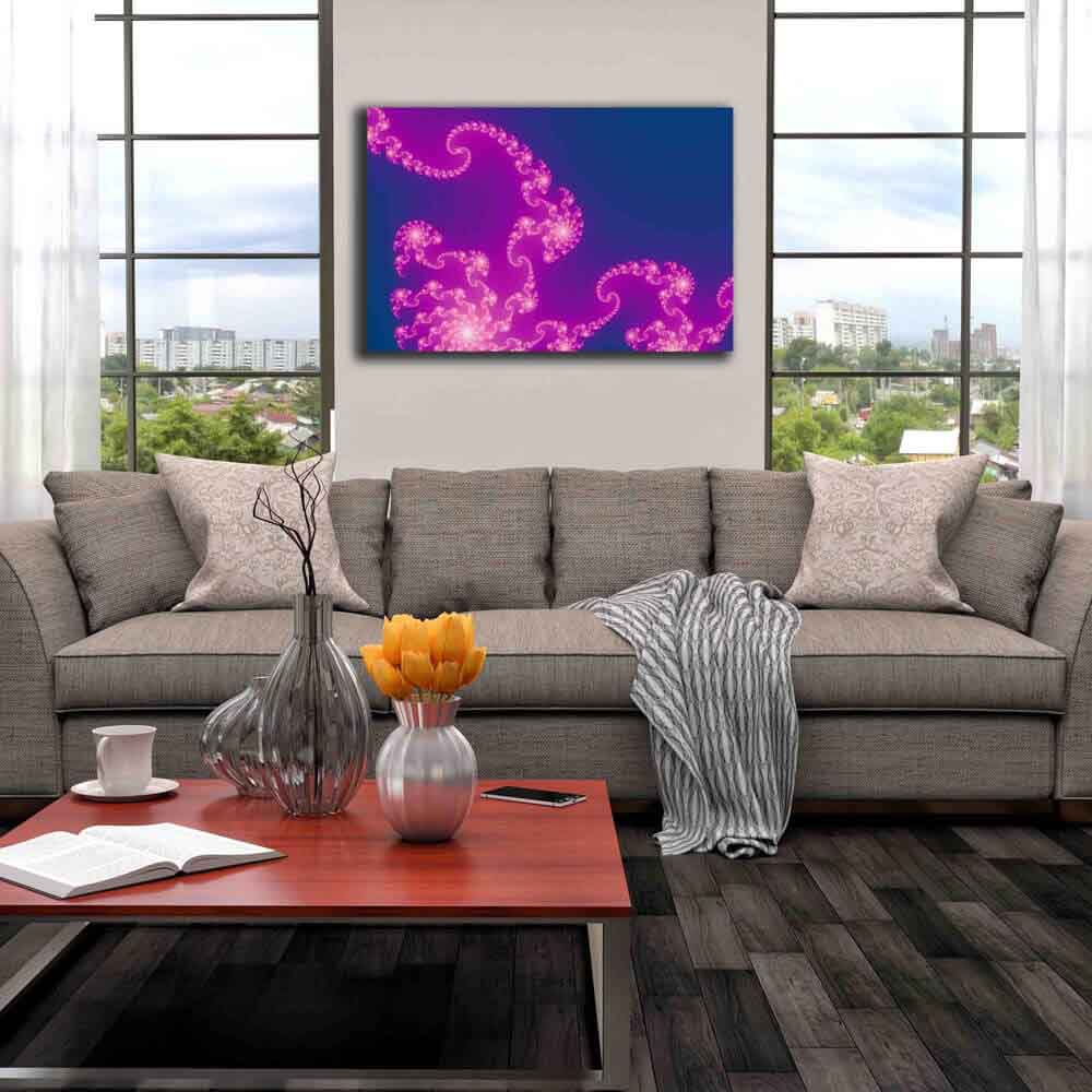 Jellyfish Wonder Fractal Art Canvas Print Installed | Wallhogs