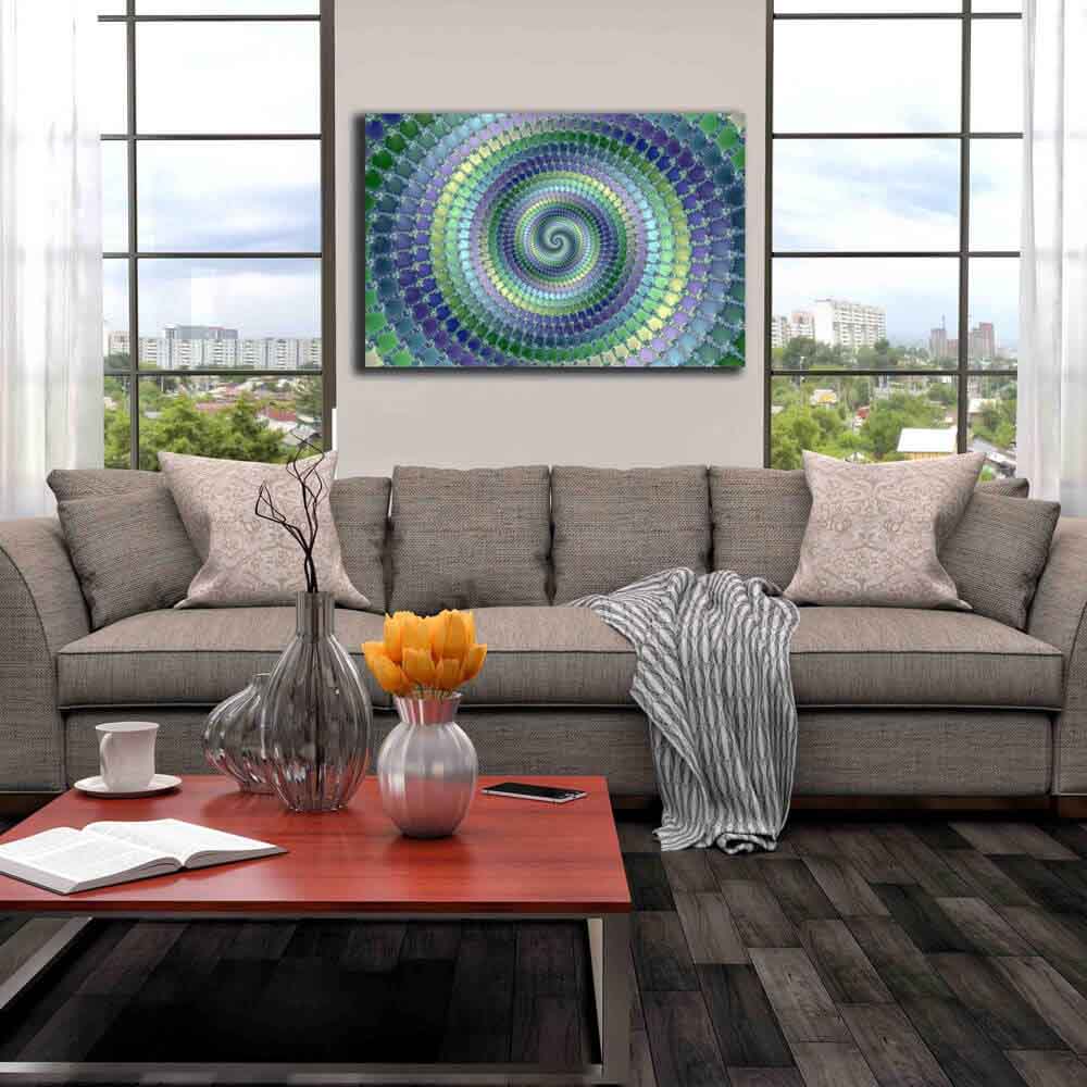 Pondering Fractal Art Canvas Print Installed | Wallhogs
