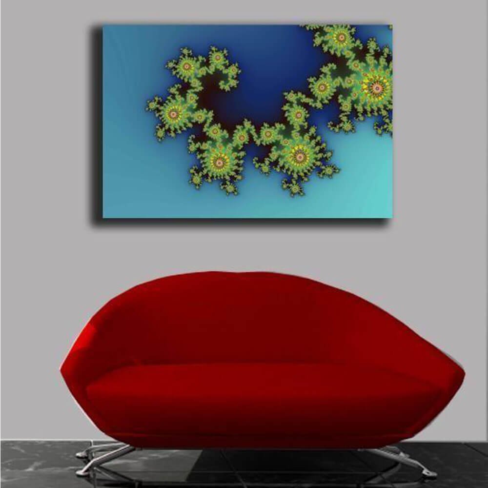 Sea Creature Fractal Art Canvas Print Installed | Wallhogs