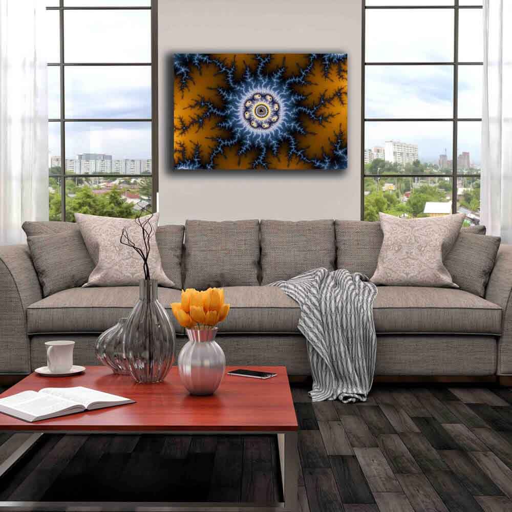 Shock Fractal Art Canvas Print Installed | Wallhogs