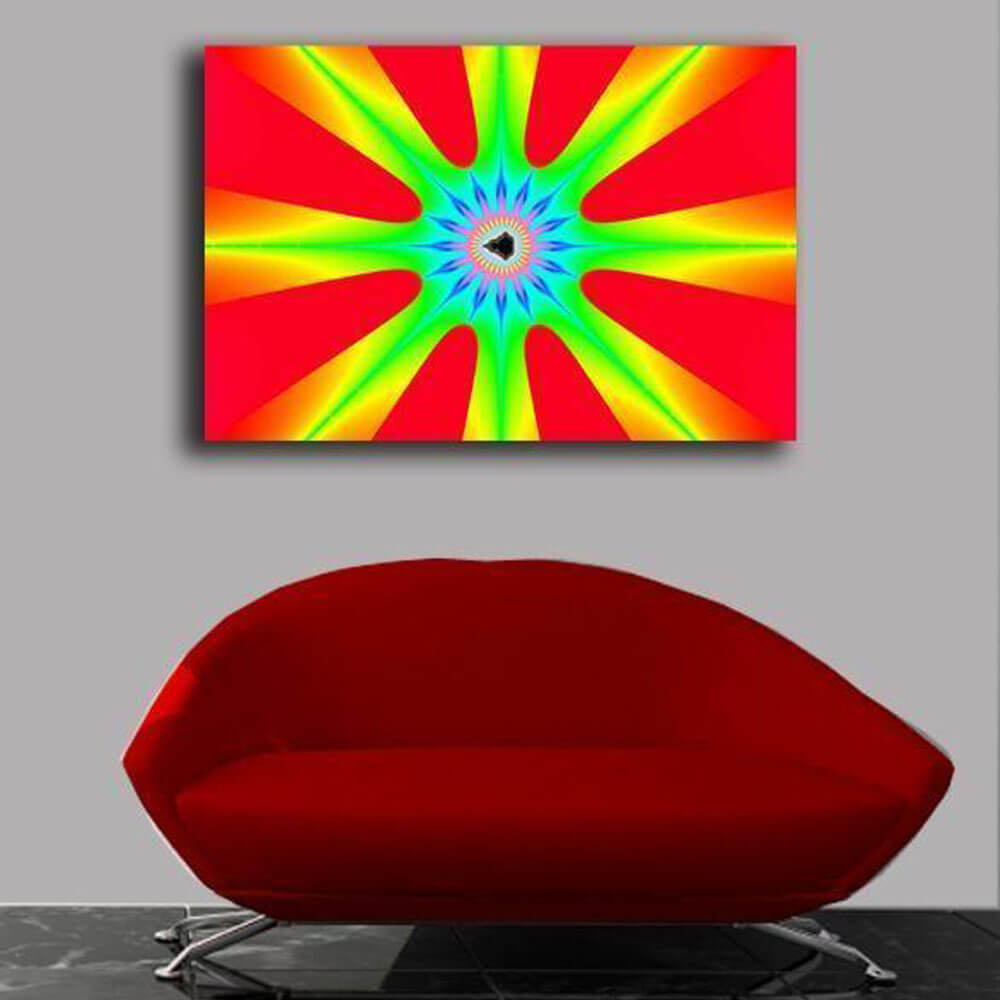 Star Fractal Art Canvas Print Installed | Wallhogs