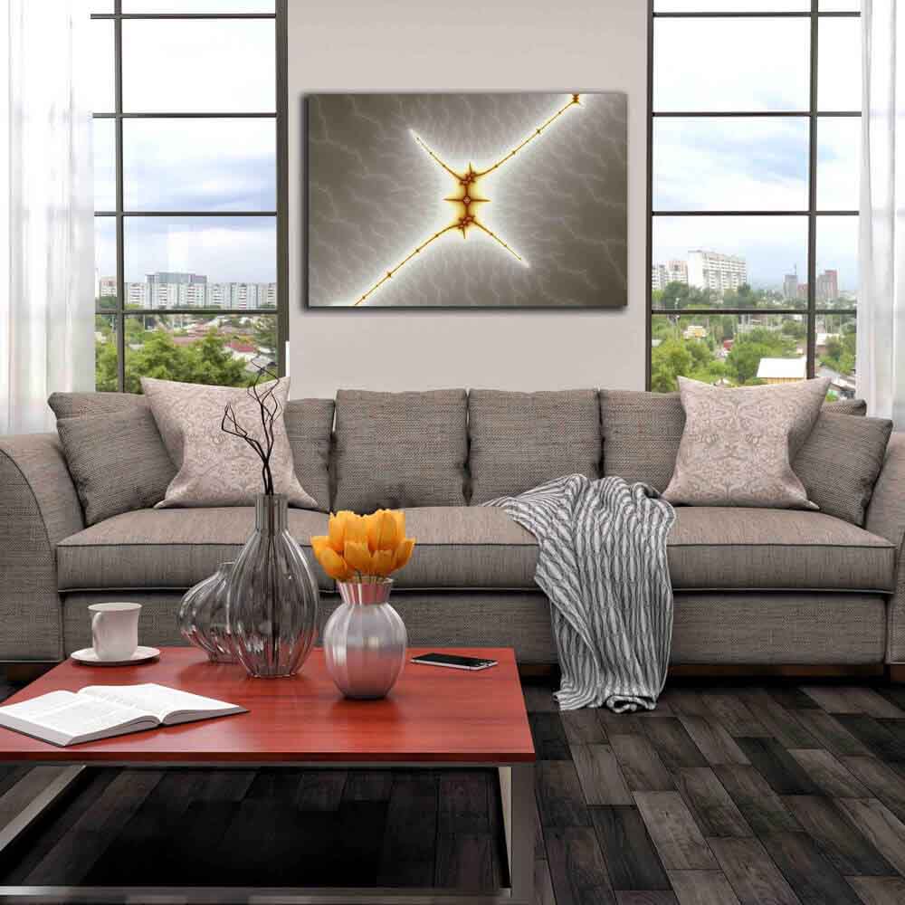 Star X Fractal Art Canvas Print Installed | Wallhogs