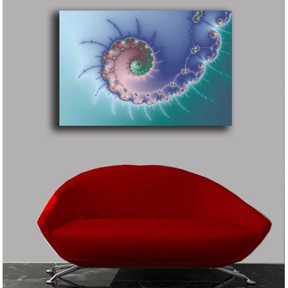 Swirl Fractal Art Canvas Print Installed | Wallhogs