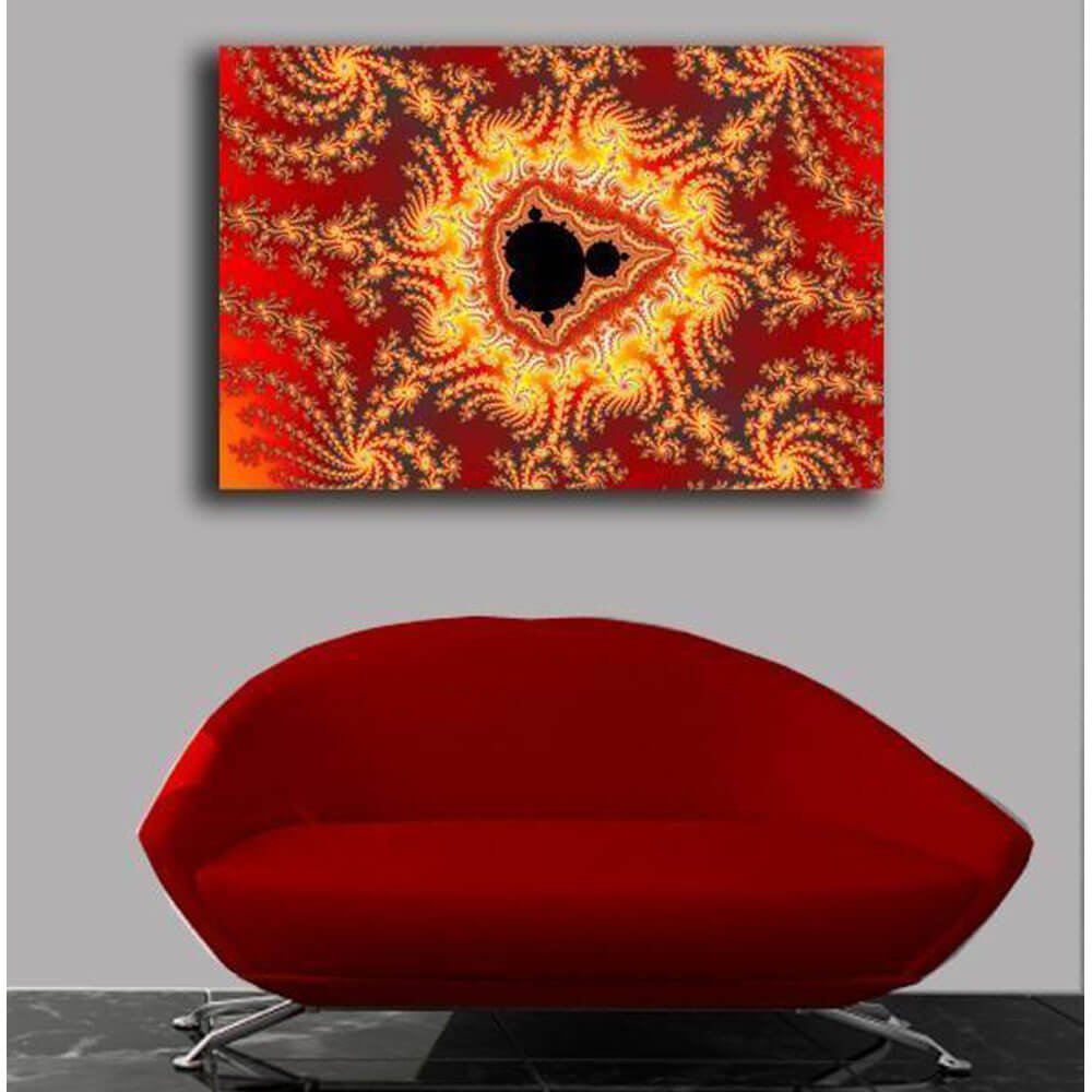 Throne of Satan Fractal Art Canvas Print Installed | Wallhogs