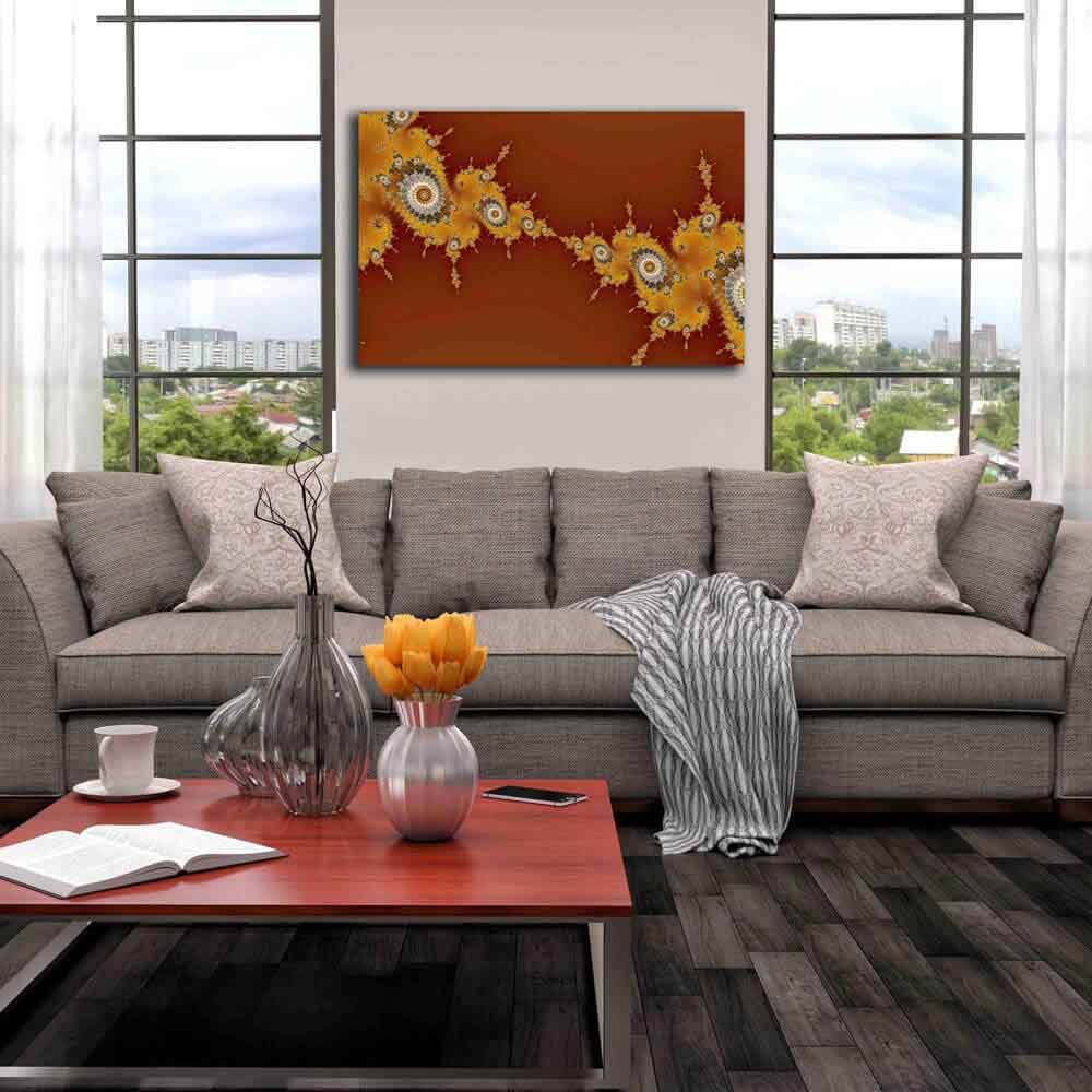 Warp Fractal Art Canvas Print Installed | Wallhogs