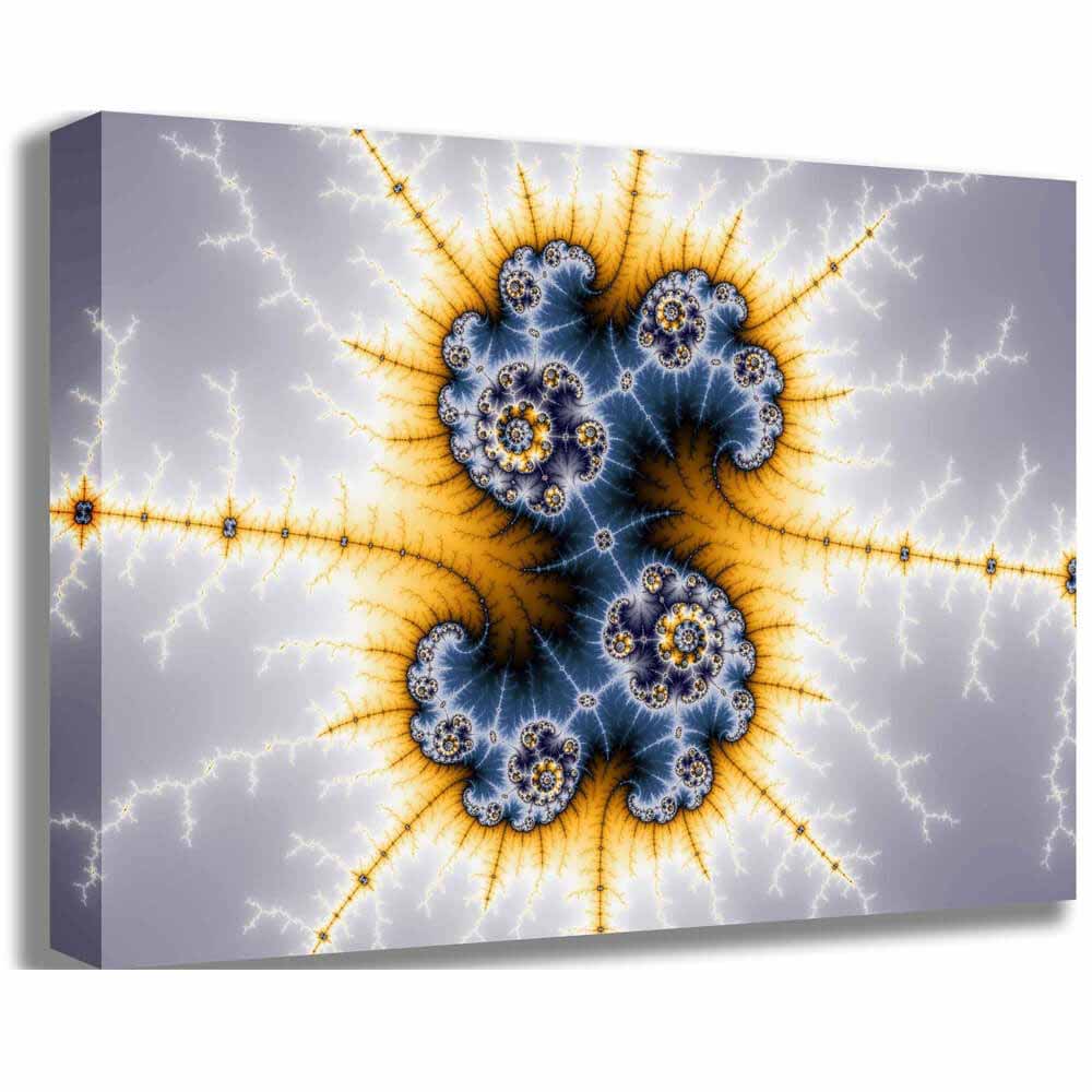 Yin Yang Twister Fractal Art Canvas Printed | Wallhogs