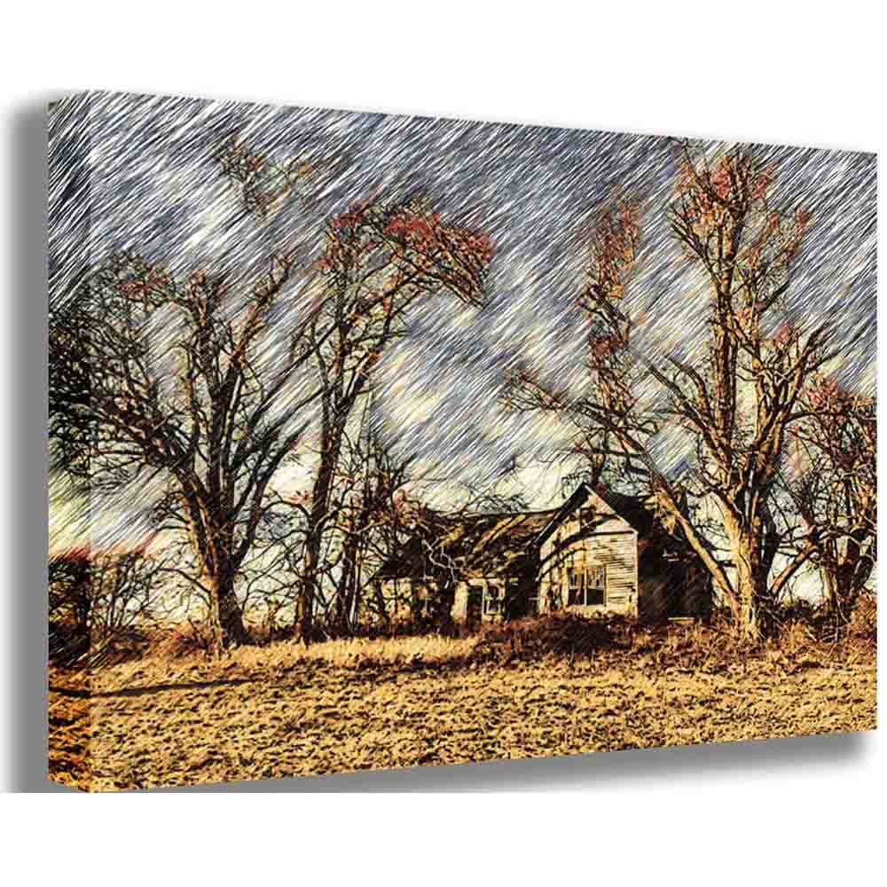 Abandoned House Canvas Printed | Wallhogs