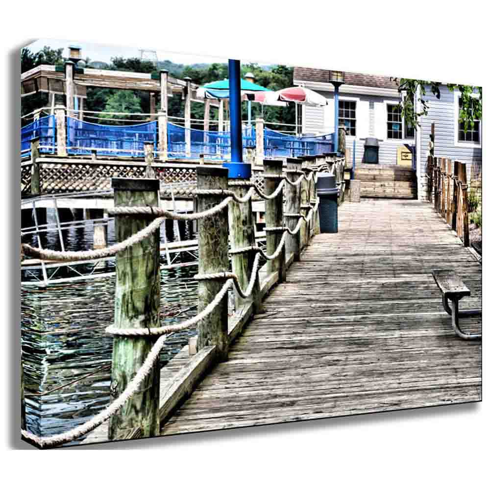 Boat House Canvas Printed | Wallhogs
